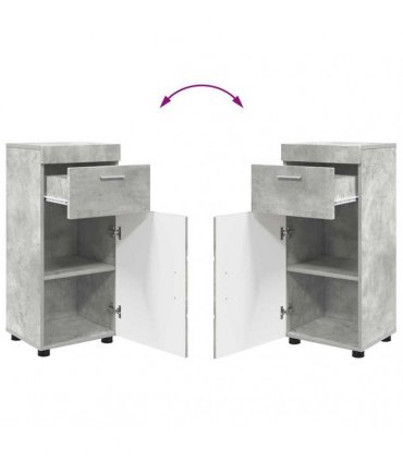 vidaXL Bathroom Furniture Set TULUM 3 pcs Concrete Grey