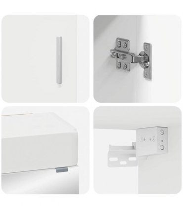 vidaXL Bathroom Furniture Set TULUM 3 pcs White 60 x 34 x 63 cm