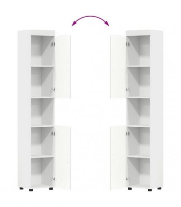 vidaXL Bathroom Furniture Set TULUM 3 pcs White 60 x 34 x 63 cm