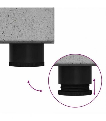 vidaXL Bathroom Furniture Set TULUM 3 pcs Concrete Grey