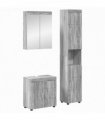 vidaXL Bathroom Furniture Set TULUM 3 pcs Grey Sonoma 60 x 34 x 63 cm