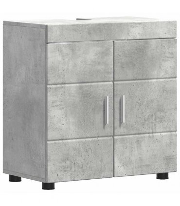 vidaXL Bathroom Furniture Set TULUM 4 pcs Concrete Grey
