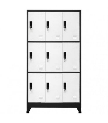 vidaXL Locker Cabinet Anthracite and White 90x45x180 cm Steel