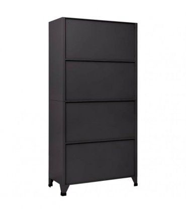vidaXL Locker Cabinet Anthracite and White 90x45x180 cm Steel