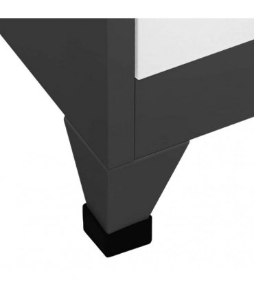 vidaXL Locker Cabinet Anthracite and White 90x45x180 cm Steel