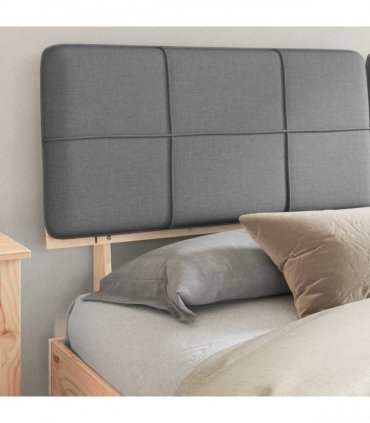 vidaXL Bed Frame with Upholstered Headboard Light Grey 200 x 200 cm