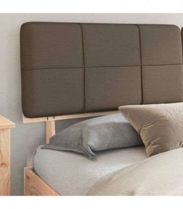 vidaXL Bed Frame with Upholstered Headboard Taupe 200 x 200 cm