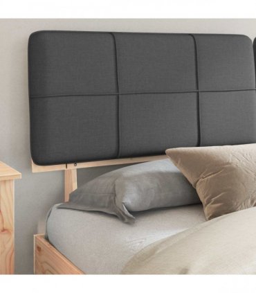 vidaXL Bed Frame with Upholstered Headboard Dark Grey 180 x 200 cm