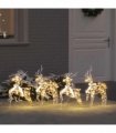 vidaXL Christmas Reindeer 4 pcs 80 LEDs Warm White