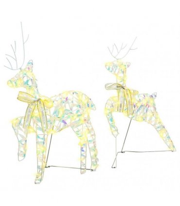 vidaXL Christmas Reindeer 4 pcs 80 LEDs Warm White