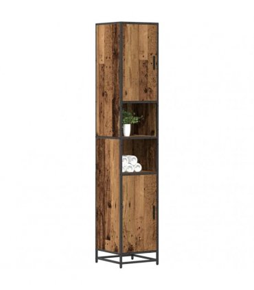 vidaXL Bathroom Furniture Set Old Wood 35 x 37.5 x 188.5 cm