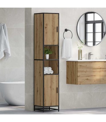 vidaXL Bathroom Furniture Set Artisan Oak 35 x 37.5 x 188.5 cm