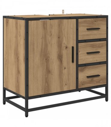 vidaXL Bathroom Furniture Set 2 pcs Artisan Oak Engineered Wood