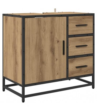 vidaXL Bathroom Furniture Set 4 pcs Artisan Oak Engineered Wood