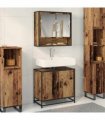 vidaXL Bathroom Furniture Set 2 pcs Old Wood Engineered Wood