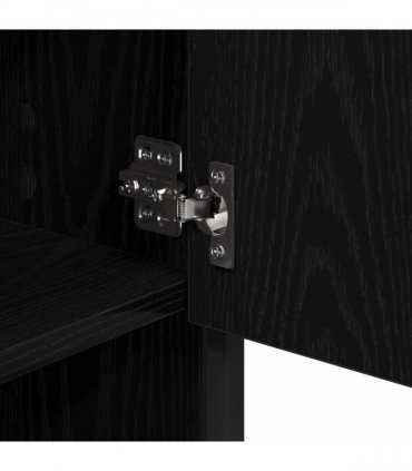 vidaXL Bathroom Furniture Set 3 pcs Black Oak Engineered Wood