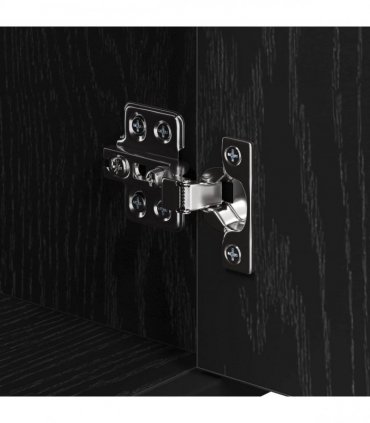 vidaXL Bathroom Furniture Set 3 pcs Black Oak Engineered Wood