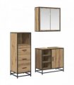 vidaXL Bathroom Furniture Set 3 pcs Artisan Oak Engineered Wood