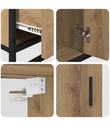 vidaXL Bathroom Furniture Set 3 pcs Artisan Oak Engineered Wood