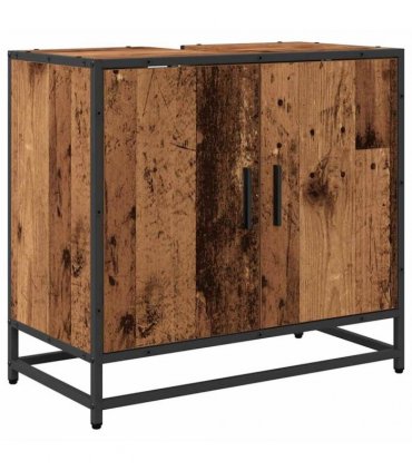 vidaXL Bathroom Furniture Set 4 pcs Old Wood Engineered Wood