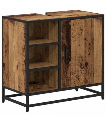 vidaXL Bathroom Furniture Set 2 pcs Old Wood Engineered Wood