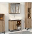 vidaXL Bathroom Furniture Set 2 pcs Artisan Oak Engineered Wood
