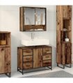 vidaXL Bathroom Furniture Set 2 pcs Old Wood Engineered Wood