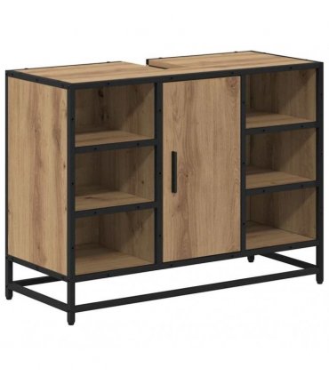 vidaXL Bathroom Furniture Set 3 pcs Artisan Oak Engineered Wood