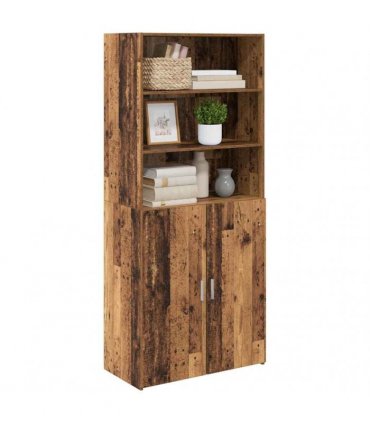 vidaXL Highboard Old Wood 80 x 42.5 x 185 cm Engineered Wood