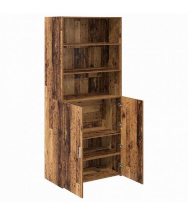 vidaXL Highboard Old Wood 80 x 42.5 x 185 cm Engineered Wood