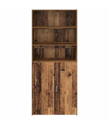 vidaXL Highboard Old Wood 80 x 42.5 x 185 cm Engineered Wood