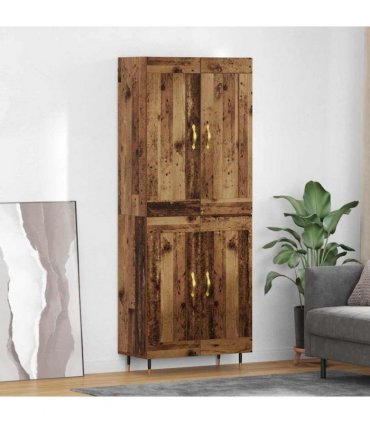 vidaXL Highboard Old Wood 69.5 x 34 x 90 cm Engineered Wood
