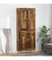 vidaXL Highboard Old Wood 69.5 x 34 x 90 cm Engineered Wood