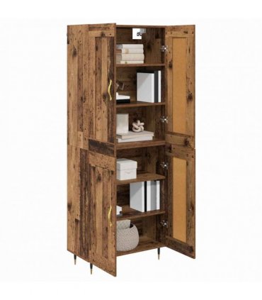 vidaXL Highboard Old Wood 69.5 x 34 x 90 cm Engineered Wood