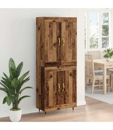 vidaXL Highboard Old Wood 69.5 x 34 x 90 cm Engineered Wood