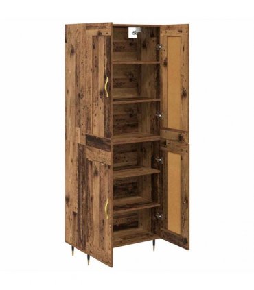 vidaXL Highboard Old Wood 69.5 x 34 x 90 cm Engineered Wood