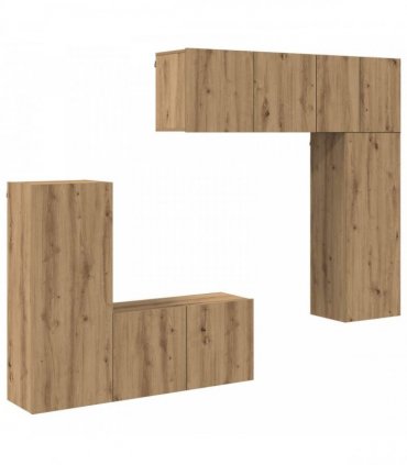 vidaXL TV Wall Unit 5 pcs 100 x 30 x 41 cm Artisan Oak