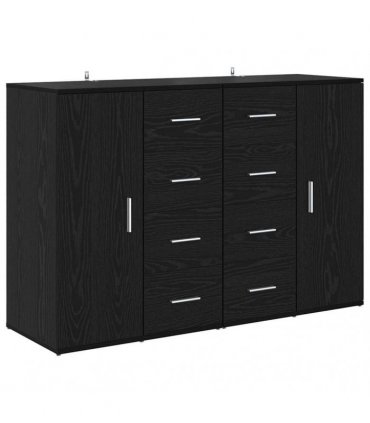 vidaXL Sideboards CORONA 2 pcs Black Oak 59 x 39 x 80 cm
