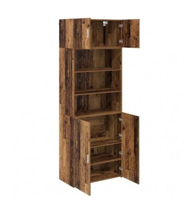 vidaXL Storage Cabinet Old Wood 80 x 42.5 x 225 cm Engineered Wood