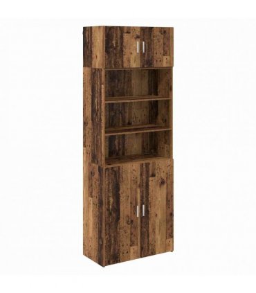 vidaXL Storage Cabinet Old Wood 80 x 42.5 x 225 cm Engineered Wood