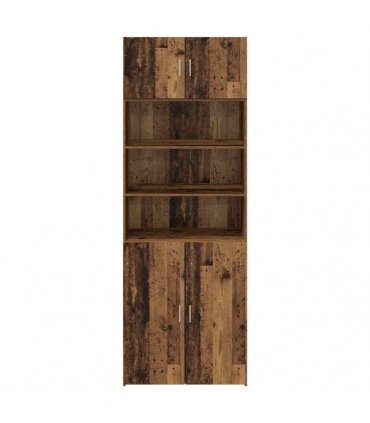 vidaXL Storage Cabinet Old Wood 80 x 42.5 x 225 cm Engineered Wood