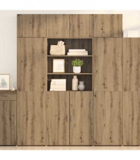 vidaXL Storage Cabinet Artisan Oak 80 x 42.5 x 225 cm Engineered Wood