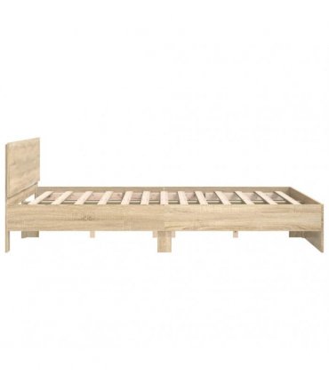 vidaXL Bed Frame with Headboard Sonoma 193 x 203 cm Engineered wood