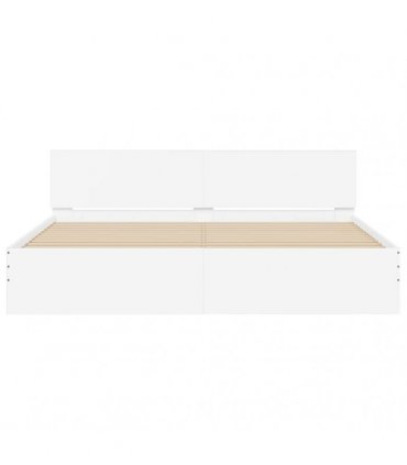 vidaXL Bed Frame with Headboard White 193 x 203 cm Engineered wood