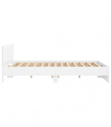 vidaXL Bed Frame with Headboard White 193 x 203 cm Engineered wood