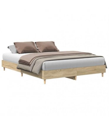 vidaXL Bed Frame Sonoma 152 x 203 cm Engineered Wood