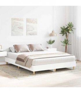 vidaXL Bed Frame 2 pcs White 152 x 203 cm Engineered Wood