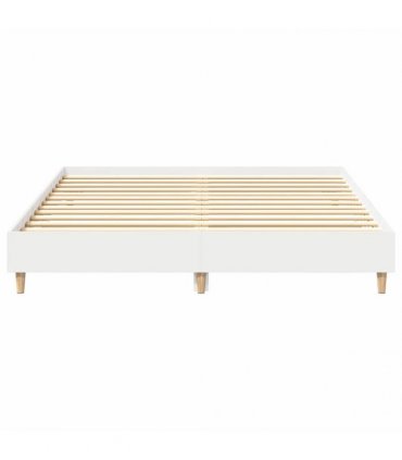 vidaXL Bed Frame 2 pcs White 152 x 203 cm Engineered Wood