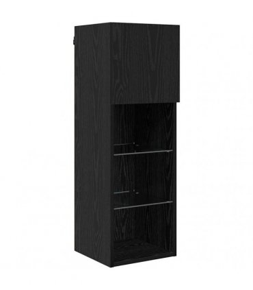 vidaXL TV Wall Units 5 pcs Black Oak Engineered Wood