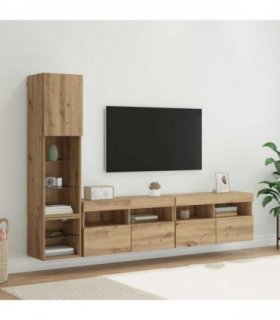 vidaXL TV Wall Unit 4 pcs Artisan Oak Engineered Wood